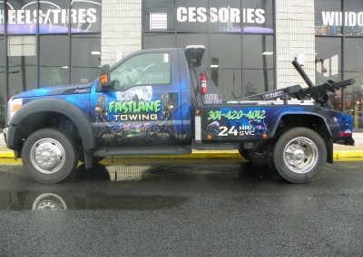 Fastlane Towing Tow Truck Wrap Haunted Theme