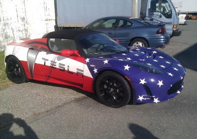 Tesla DC Showroom Roadster Wrap